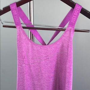 Nike Dri Fit loose fit purple tank w/ unique back